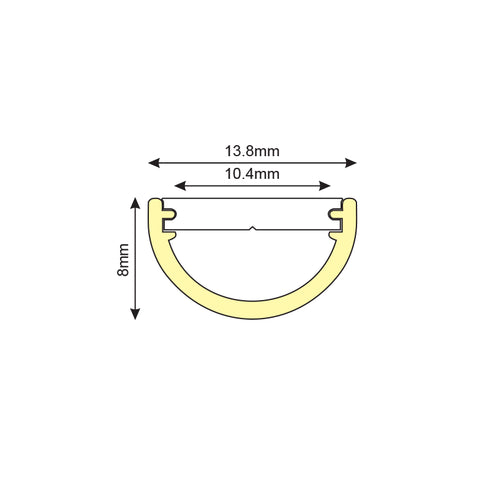 RAINA ΠΡΟΦΙΛ ΑΛΟΥΜΙΝΙΟΥ P172U ΜΕ ΟΠΑΛ PC ΚΑΛΥΜΜΑ 2m/pc P172U