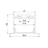 AISH BLACK ALUMINUM RECESSED PROFILE 2.5m/pc WITHOUT COVER