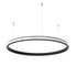 ORIO BLACK ALUMINUM PROFILE WITH OPAL PC DIFFUSER OUTWARD Φ600 P30T600