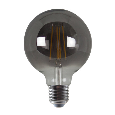 LED FILAMENT E27 G95 SMOKE 8W 1800K 230V AC 400LM RA80