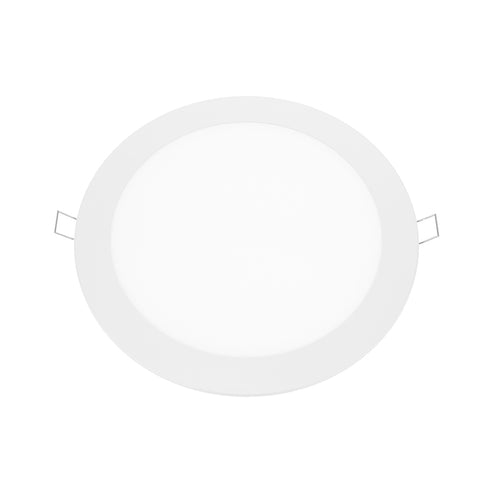 LED SLIM PANEL WHITE ROUND REC. 18W 3000K 1650Lm Φ220 230V AC Ra80 PLATO1830RW