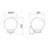 PLASTIC WALL GARDEN BLACK LUMINAIRE Φ200 E27 IP44 PLGM1B