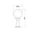 PLASTIC FLOOR GARDEN WHITE LUMINAIRE 41CM Φ200 E27 IP44 PLGM3W