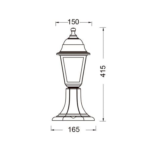 4S PLASTIC FLOOR GARDEN WHITE LUMINAIRE 40,5CM E27 IP44 PLGP3W
