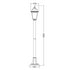 4S PLASTIC FLOOR GARDEN WHITE LUMINAIRE 100CM E27 IP44 PLGP5W