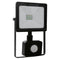 BLACK SENSOR LED SMD FLOOD LUMINAIRE IP66 10W 4000K 850Lm 230V RA80 Q1040S