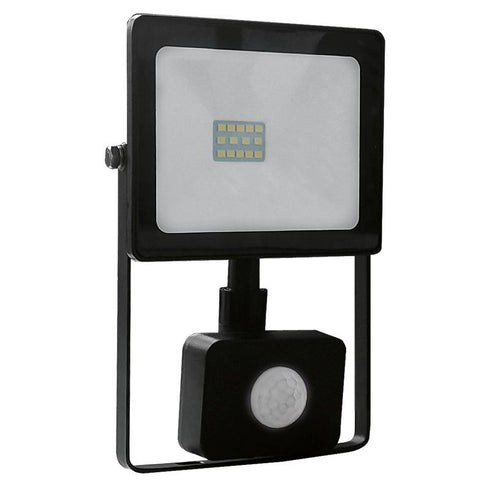 BLACK SENSOR LED SMD FLOOD LUMINAIRE IP66 10W 6000K 880Lm 230V RA80 Q1060S