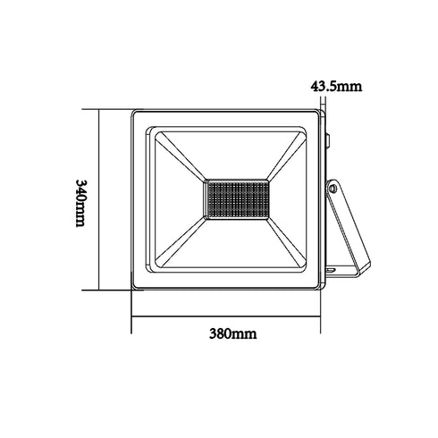 BLACK LED SMD FLOOD LUMINAIRE IP66 200W 4000K 17000Lm 230V RA80 Q20040