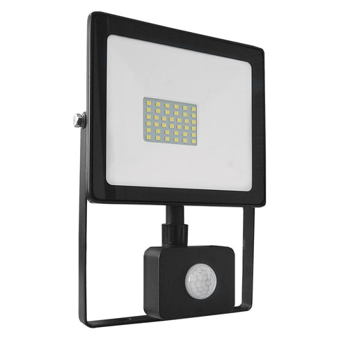BLACK SENSOR LED SMD FLOOD LUMINAIRE IP66 30W 6000K 2650Lm 230V RA80 Q3060S
