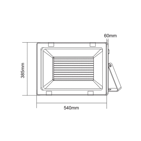 BLACK LED SMD FLOOD LUMINAIRE IP66 400W 3000K 32150Lm 230V RA80 Q40030