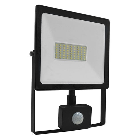 BLACK SENSOR LED SMD FLOOD LUMINAIRE IP66 50W 3000K 4000Lm 230V RA80 Q5030S