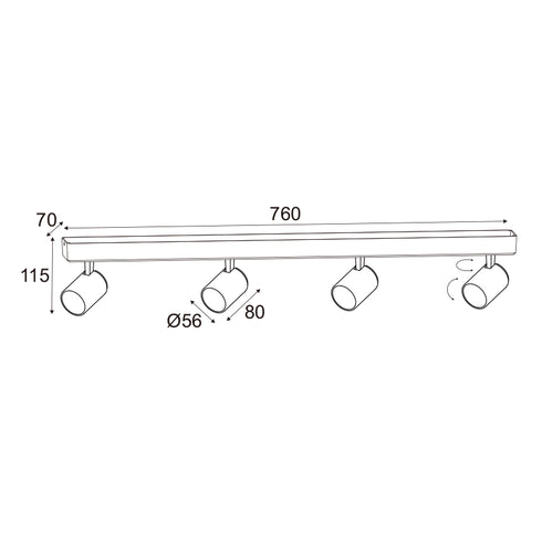 ΕΠΙΤΟΙΧΟ Φ/Σ 4XGU10 ΛΕΥΚΟ ΑΛΟΥΜΙΝΙΟ 76Χ7Χ12CM DISCO RA314S76WG