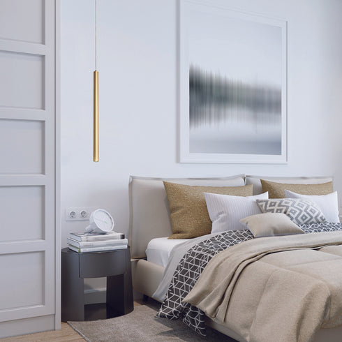 ^PENDANT F/S LED 5W 3000K 400LM FINO GOLD MET/CO IP20 D3XD5.3XH220CM