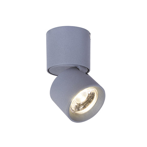 ΕΠΙΤΟΙΧΟ Φ/Σ LED 5W COB 80° 3000K 400LM ΓΚΡΙ ΑΛΟΥΜΙΝΙΟ D5,6XH10CM PLUTO RA33LEDS6GY