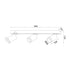 ^WALL F/S 3XGU10 DIVINO BLACK ALUMINUM IP20 54X7X13.5CM