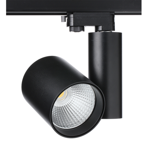 BLACK LED TRACK LIGHT 30W 3000K 4WIRES 38° 2700LM 230V Ra80 RONDE3030B4