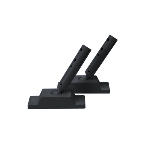 ROOFPATH SET OF 2PCS BLACK BASE HOLDER WITH 45° ADJUSTABLE ROD ROPAB