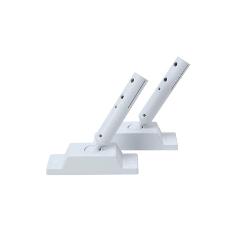 ROOFPATH SET OF 2PCS WHITE BASE HOLDER WITH 45° ADJUSTABLE ROD ROPAW