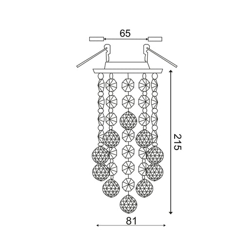ΣΠΟΤ MR16 ΜΕ ΚΡΥΣΤΑΛΛΑ 230X90mm MORIA S7226