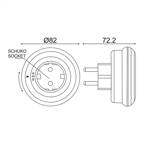 LED NIGHT LAMP 0.5W WITH SOCKET SOCKET, SENSOR, WHITE/BLUE/RED LIGHT, WHITE PLASTIC 230V IP20