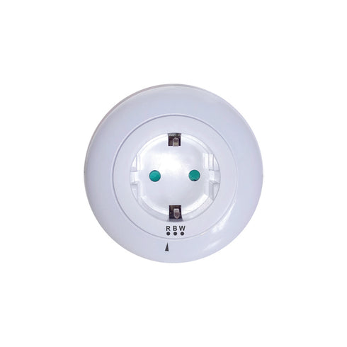 LED NIGHT LAMP 0.5W WITH SOCKET SOCKET, SENSOR, WHITE/BLUE/RED LIGHT, WHITE PLASTIC 230V IP20
