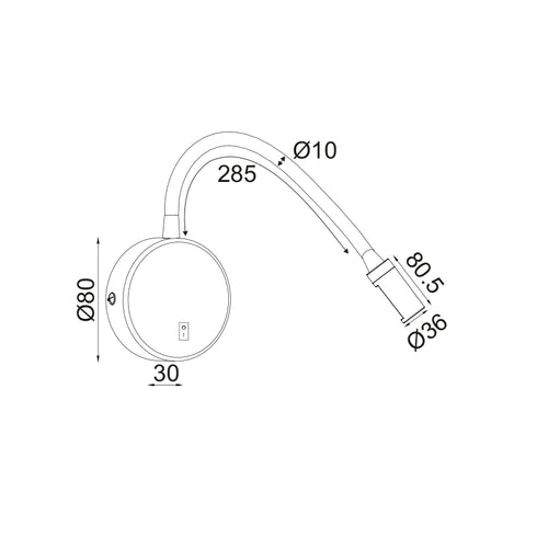 ΕΠΙΤΟΙΧΟ Φ/Σ LED 3W ΜΑΥΡΟ 3200K 210LM 8X4X44CM PIPER SF126LEDSB