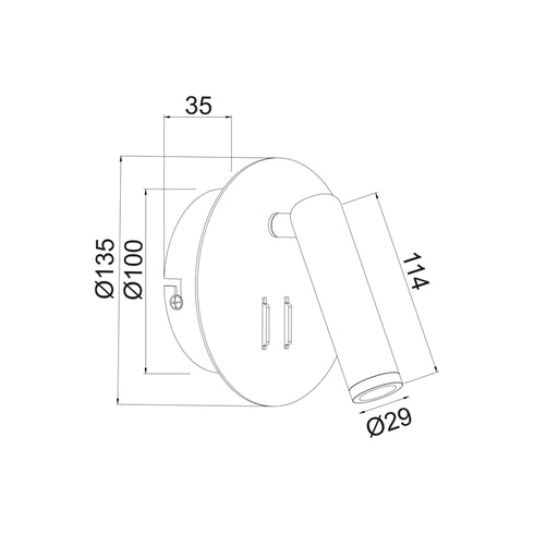 ΕΠΙΤΟΙΧΟ Φ/Σ LED 3+4W 3000K 280LM ΜΑΥΡΟ ΜΕΤΑΛΛΙΚΟ D13,5X7CM ZEUS SF1801LEDB