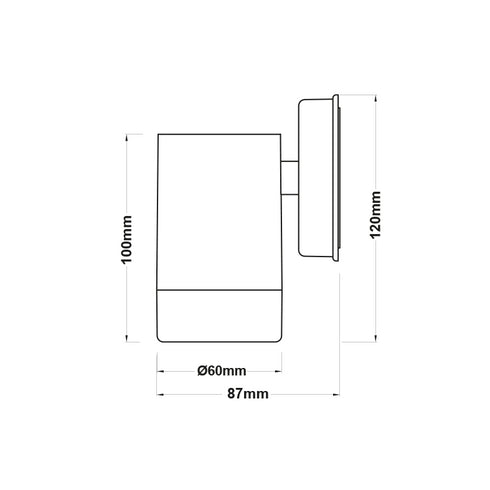 ONE BEAM RUST PP WALL LIGHT GU10Max.3W LED IP65 SL7032R