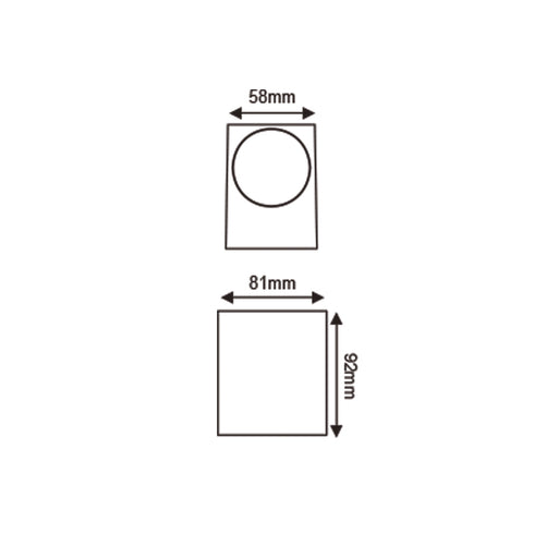 GU10 WALL LUMINAIRE PLASTIC 230V AC WHITE IP65 MAX 3W LED SL8110GU10W