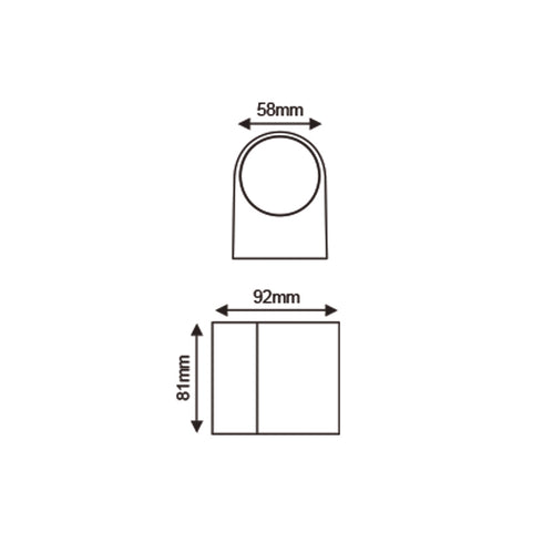 GU10 WALL LUMINAIRE PLASTIC 230V AC WHITE IP65 MAX 3W LED SL8210GU10W