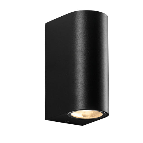 GU10 WALL LUMINAIRE PLASTIC 230V AC BLACK IP65 MAX.2X3W LED SL8211GU10B