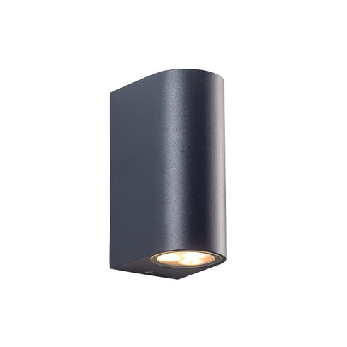 GU10 WALL LUMINAIRE PLASTIC 230V AC DARK GREY IP65 MAX.2X3W LED SL8211GU10G