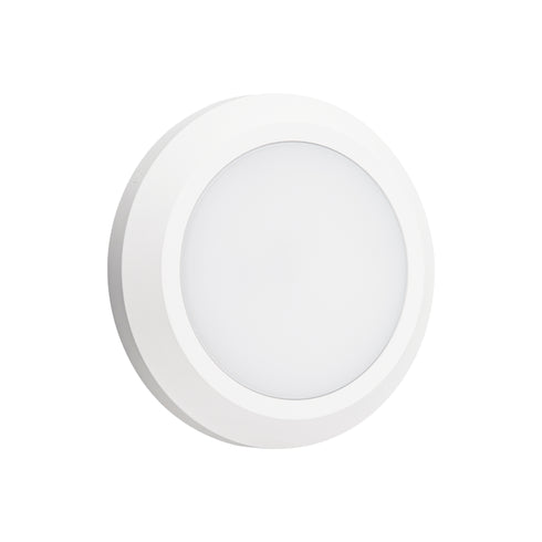 LED WALL ROUND LUMINAIRE WHITE 230V AC IP65 4W 3000K 310LM RA80 SLIM01NW