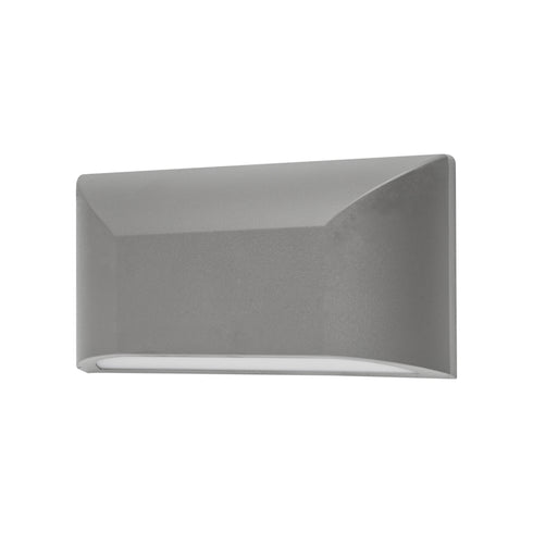 LED WALL RECTANGLE LUMINAIRE GREY 230V AC IP65 6W 3000K 350LM RA80 SLIM22
