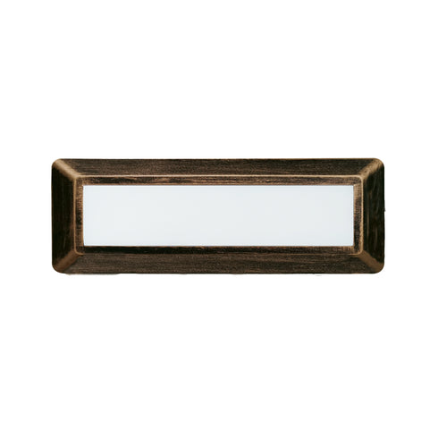 LED WALL RECTANGLE LUMINAIRE RUST 230V AC IP65 4W 3000K 290LM RA80 SLIM31NR