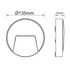 LED WALL ROUND LUMINAIRE RUST 230V AC IP65 3W 3000K 200LM RA80 SLIM41R