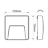 LED WALL SQUARE LUMINAIRE WHITE 230V AC IP65 3W 3000K 200LM RA80 SLIM42W