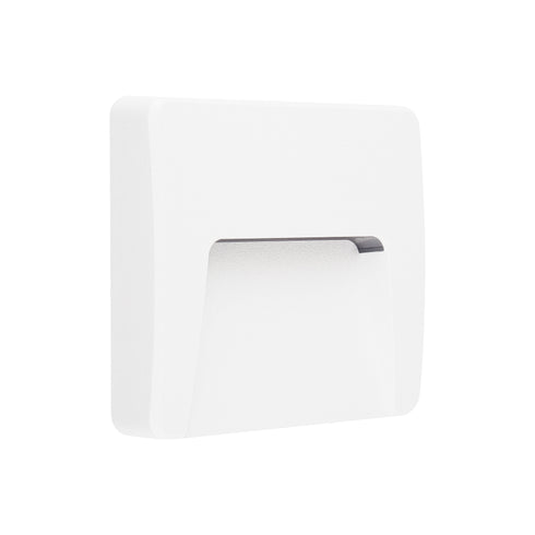 LED WALL SQUARE LUMINAIRE WHITE 230V AC IP65 3W 3000K 200LM RA80 SLIM42W