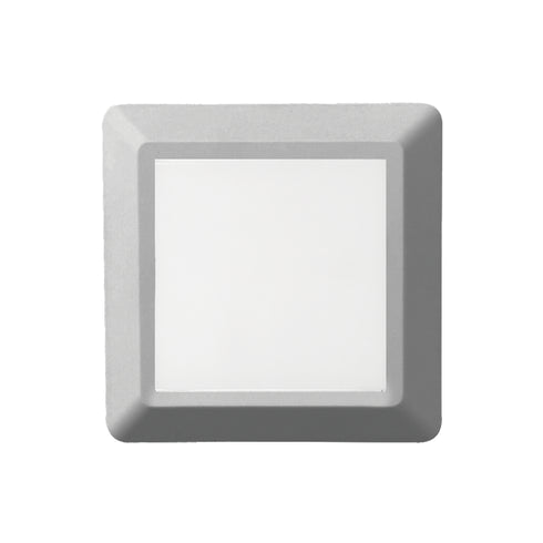 LED WALL SQUARE LUMINAIRE GREY 230V AC IP65 4W 3000K 270LM RA80 SLIM51N