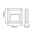 LED WALL SQUARE LUMINAIRE RUST 230V AC IP65 2W 3000K 100LM RA80 SLIM52NR