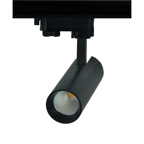 SAND BLACK LED TRACK LUMINAIRE 10W 3000K 3-PHASE 36° 1000LM 230V AC Ra80 Φ55*153MM 5YRS SOLINE1030B4