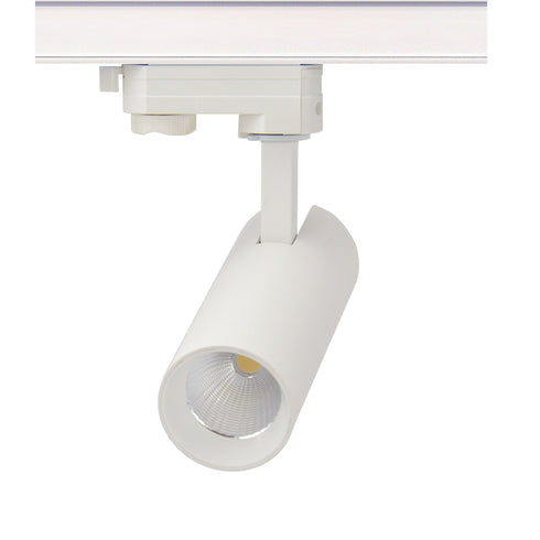 SAND WHITE LED TRACK LUMINAIRE 10W 4000K 3-PHASE 36° 1050LM 230V AC Ra80 Φ55*153MM 5YRS SOLINE1040W4