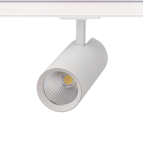 SAND WHITE LED TRACK LUMINAIRE 27W 4000K 1-PHASE 36° 3150LM 230V AC Ra80 Φ74*170MM 5YRS SOLINE2740W2