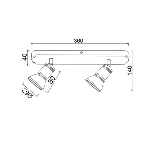 ΕΠΙΤΟΙΧΟ Φ/Σ 2ΧGU10 ΜΠΡΟΝΖΕ ΜΕΤΑΛΛΙΚΟ 3X6,2X14CM BRULEE SU282PBR
