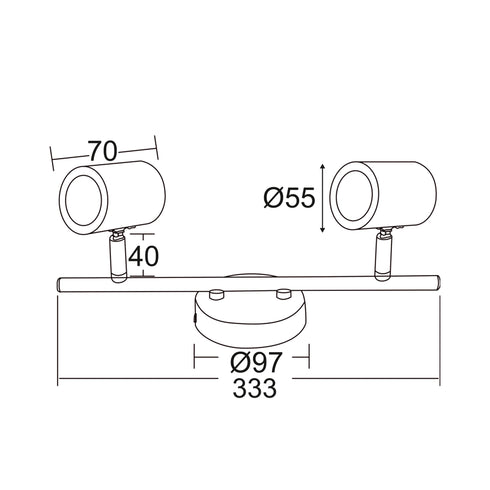 ΣΠΟΤ ΙI ΛΕΥΚΟ ΜΑΤ 2ΧGU10 ORFEAS SUH1892TW