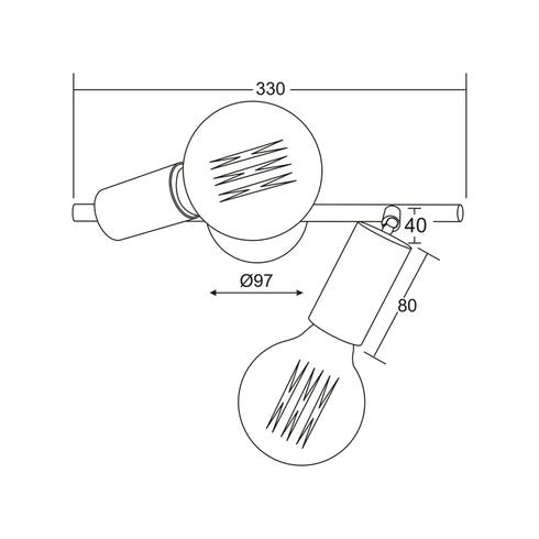 ΕΠΙΤΟΙΧΟ Φ/Σ 2ΧΕ27 ΛΕΥΚΟ MAT ΜΕΤΑΛΛΙΚΟ 3,3X9,7X17CM MOHICANS SUT1912TWH