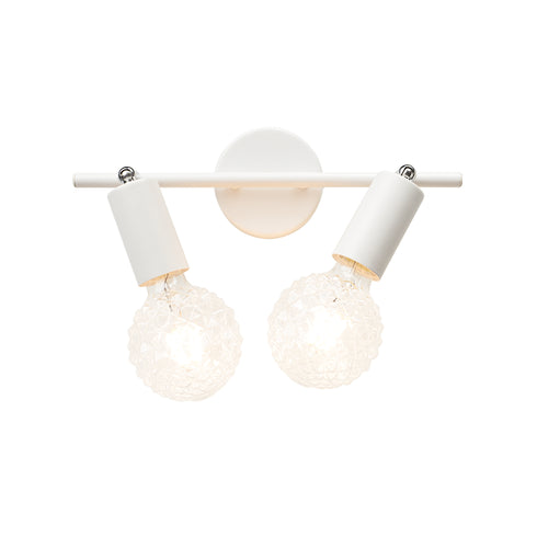 ΕΠΙΤΟΙΧΟ Φ/Σ 2ΧΕ27 ΛΕΥΚΟ MAT ΜΕΤΑΛΛΙΚΟ 3,3X9,7X17CM MOHICANS SUT1912TWH