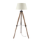 ^FLOOR F/S 1X27 WOOD+BEIGE LAMP+BLACK METAL 65X55X144CM MOUSSE