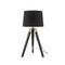 ^F/S TABLE 1X27 WOOD+BLACK LAMP+BRASS METAL Φ30XH65CM MOUSSE