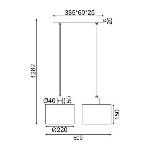 ΚΡΕΜΑΣΤΟ Φ/Σ 2ΧΕ27 CHIOS ΚΡΕΜ ΥΦΑΣΜΑ+ΞΥΛΟ 50X22XH130CM TF20862PC